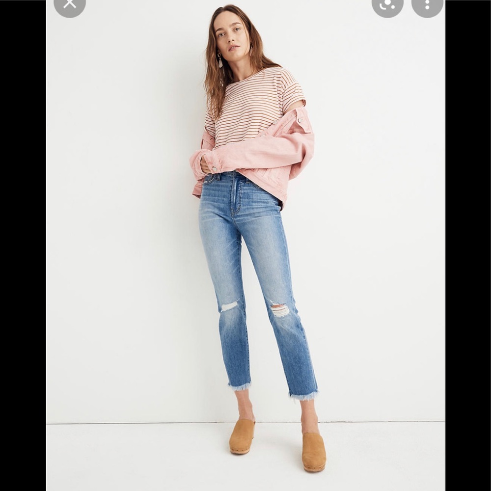 Madewell The Perfect Vintage Mom Jean Comfort Stretch Distressed SZ 27